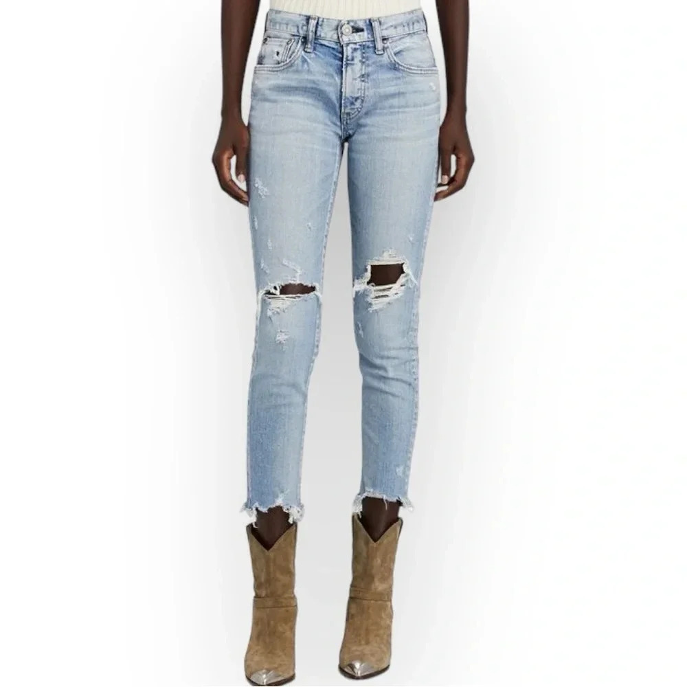 Moussy Vintage Altawoods Distressed Skinny Jeans 25